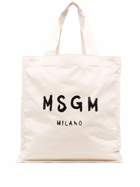 MSGM сумка-тоут с принтом