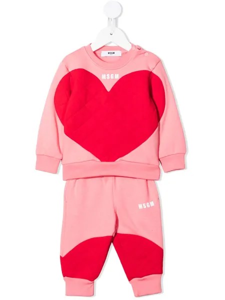MSGM Kids спортивный костюм с принтом
