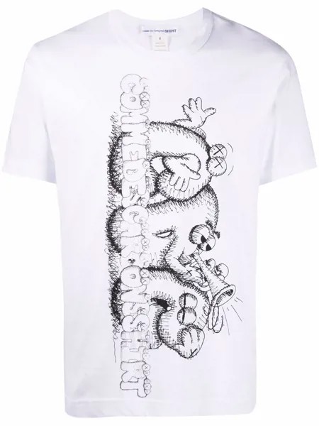 Comme Des Garçons футболка с логотипом из коллаборации с Kaws