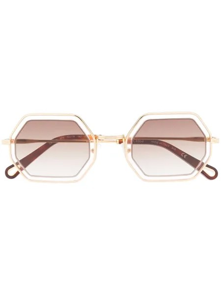 Chloé Eyewear солнцезащитные очки в восьмиугольной оправе