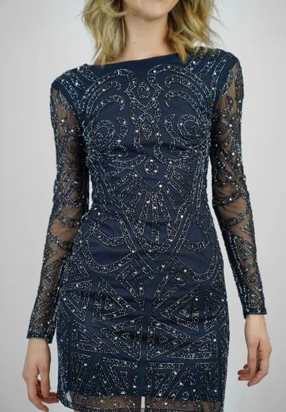 Элегантное платье Brooklyn Lace & Beads, цвет navy