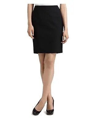 ELIE TAHARI Женская черная юбка-карандаш ниже колена с разрезом 0
