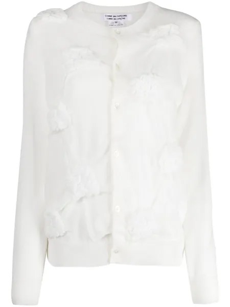 Comme Des Garçons Comme Des Garçons кардиган с аппликацией, белый