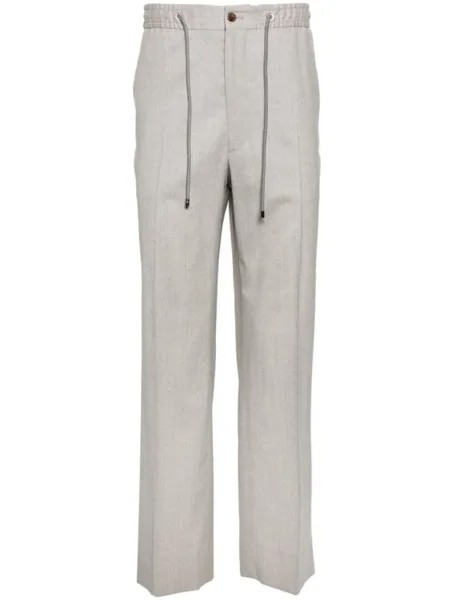 Зауженные брюки на кулиске Corneliani, серый