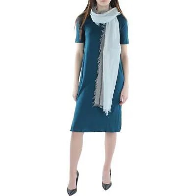 Женский синий шарф Eileen Fisher из смесовой шерсти с бахромой и эффектом омбре O/S BHFO 5214