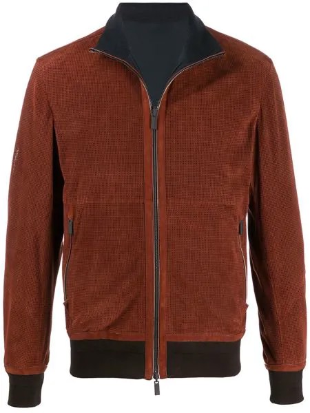 Ermenegildo Zegna бомбер с перфорацией