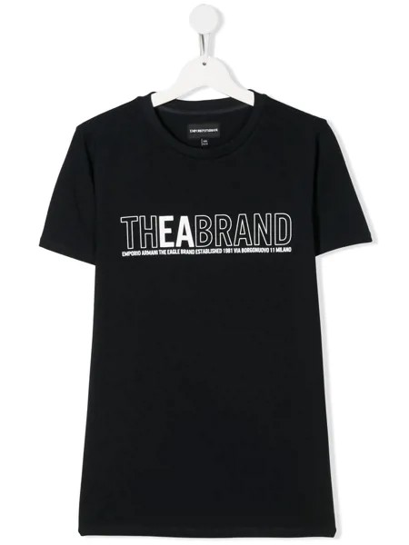 Emporio Armani Kids футболка с принтом