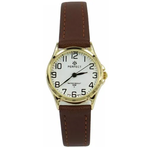 Perfect часы наручные, кварцевые, на батарейке, женские, металлический корпус, кожаный ремень, металлический браслет, с японским механизмом LX017-098-3