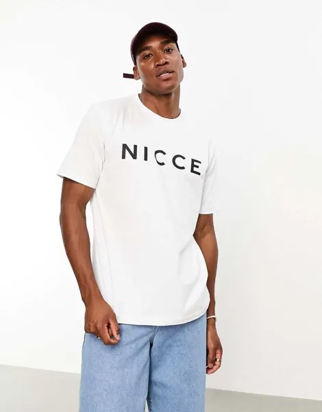 Белая футболка Nicce с логотипом
