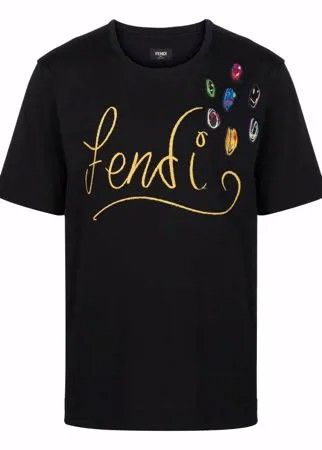 Fendi футболка с логотипом из коллаборации с Noel Fielding