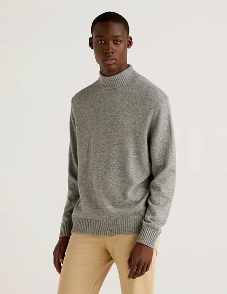 Джемпер мужской 21A_1235U2522 United Colors of Benetton серый XL