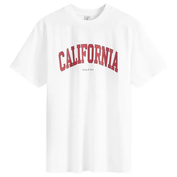 Футболка Sporty & Rich California T-Shirt, цвет White, Bright Red & Navy