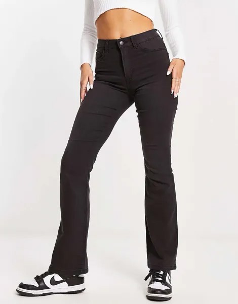 Темно-серые расклешенные джинсы с завышенной талией JDY Tulga