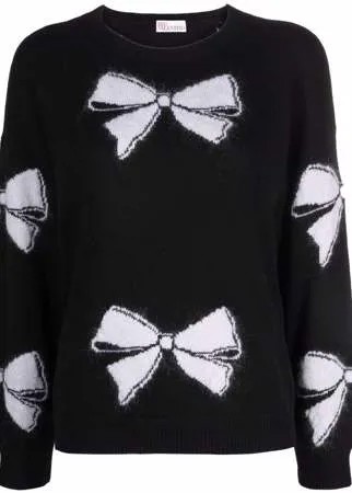 RED Valentino джемпер вязки интарсия с принтом