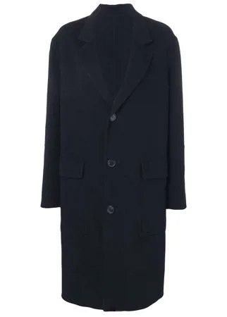 AMI Paris длинное пальто с рукавами реглан и поясом