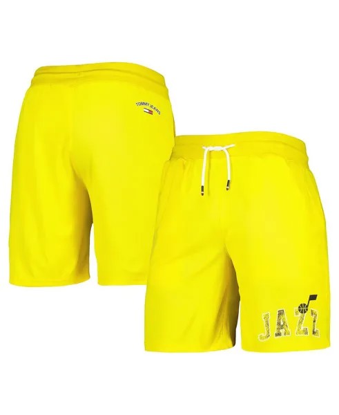 Мужские желтые баскетбольные шорты из сетки Utah Jazz Mike Tommy Jeans