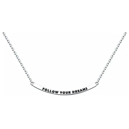 Колье Diamant, серебро, 925 проба, родирование, эмаль, длина 50 см.