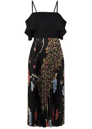 Victoria Victoria Beckham плиссированное платье с цветочным принтом
