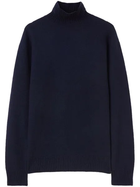 Jil Sander шерстяной джемпер с цепочкой, синий