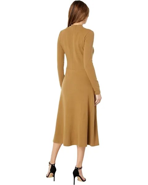 Платье Vince Long Sleeve Mock Neck Dress, цвет Sand Shell