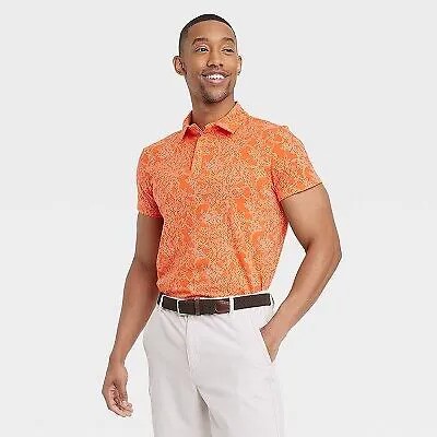 Мужская рубашка-поло с коротким рукавом — All in Motion оранжевый M