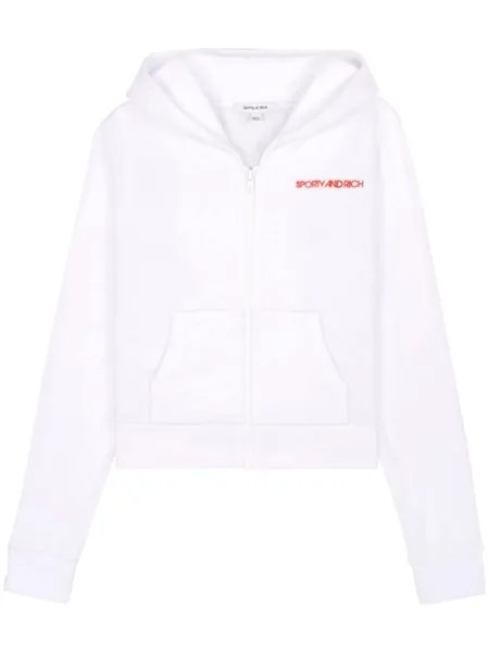 Sporty & Rich худи Disco на молнии, белый