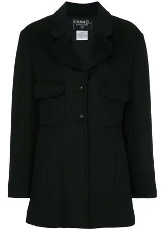 Chanel Pre-Owned однобортное пальто