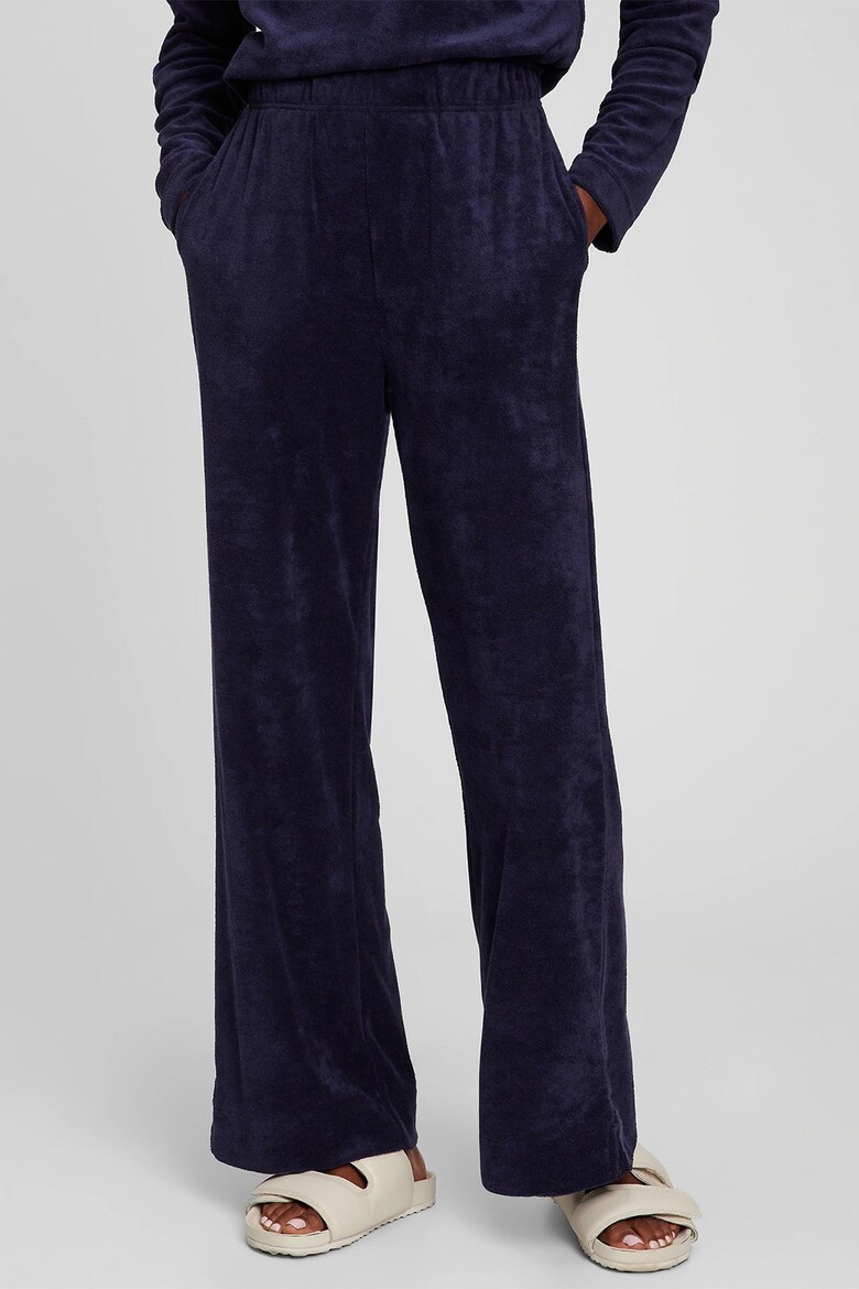 Плюшевые брюки с широкой штаниной Gap, синий