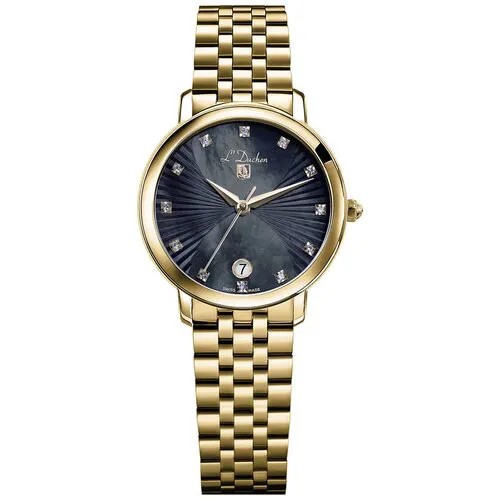 Наручные часы L'Duchen Quartz 77980, черный, серый