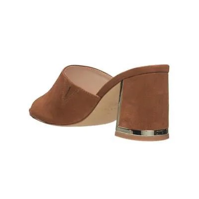 H Halston Женские коричневые туфли без шнуровки на блочном каблуке 8,5 средний (B,M) BHFO 4175