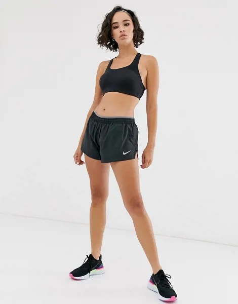 Черные шорты длиной 3 дюймов Nike Running-Черный