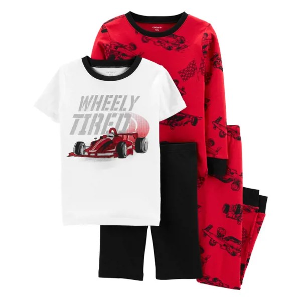 Carter's Пижама для мальчика с гоночными машинами (4 предмета)