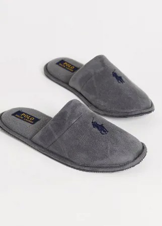 Серые слиперы без застежки Polo Ralph Lauren Sunday Scuff II-Серый