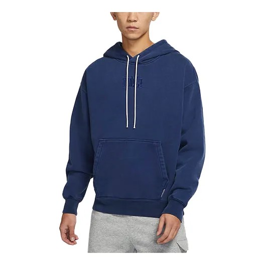 Толстовка Men's Nike NAI-KE Cha Nai-Ke Cha Series Logo Embroidered Loose Fleece Lined Space Blue, синий