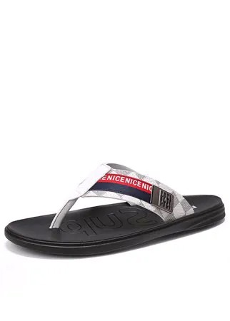 Мужчины Comfy Microfiber Leather Non Slip На открытом воздухе Lazy Пляжный Вьетнамки