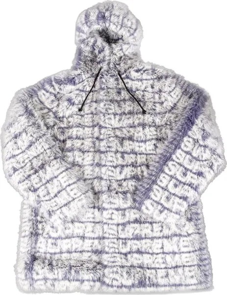 Пальто Supreme Faux Fur Hooded Coat 'Purple', фиолетовый