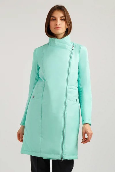 Пальто женские Finn Flare B19-11020 зеленое XS
