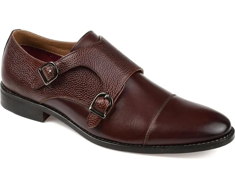 Оксфорды Thomas & Vine Calvin Double Monk Strap Dress Shoe, коричневый