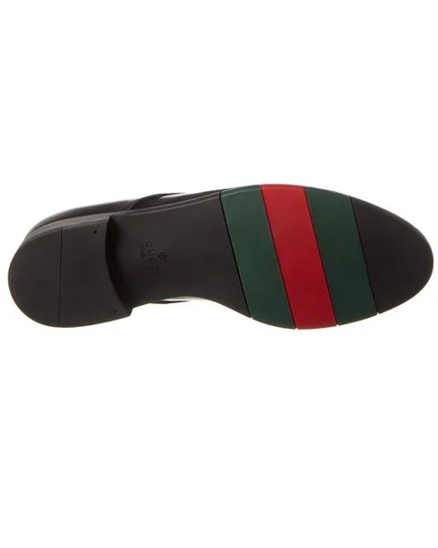 Кожаные оксфорды Gucci Web, черный