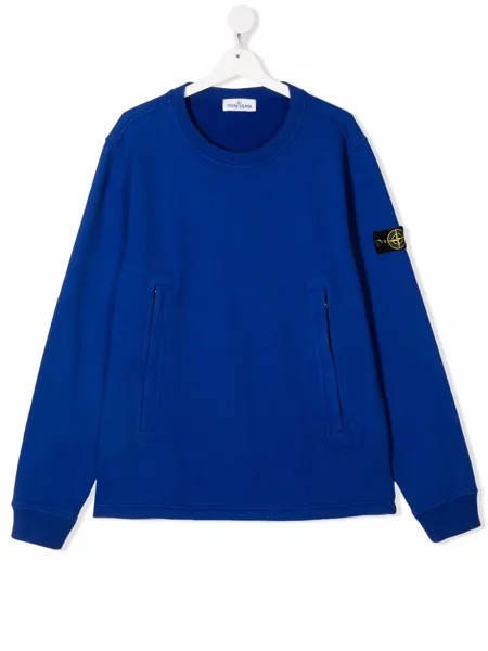 Stone Island Junior толстовка с нашивкой-логотипом