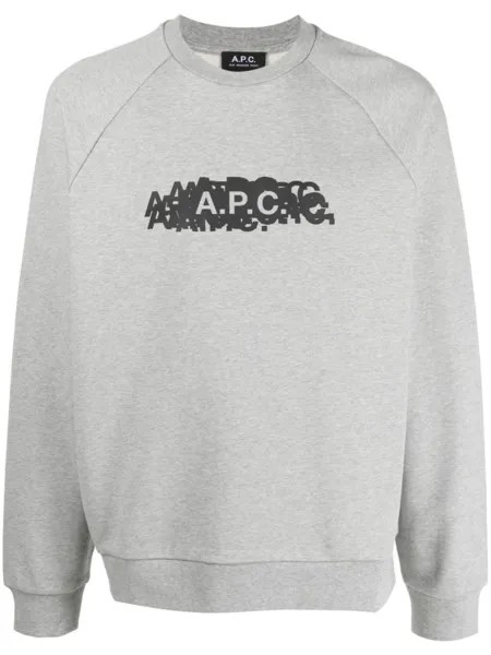 A.P.C. толстовка с логотипом, серый