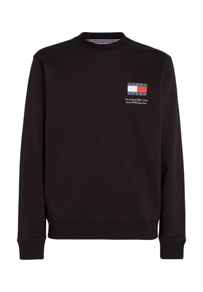 Толстовка Essential Flag Cneck Unisex Tommy Jeans, черный