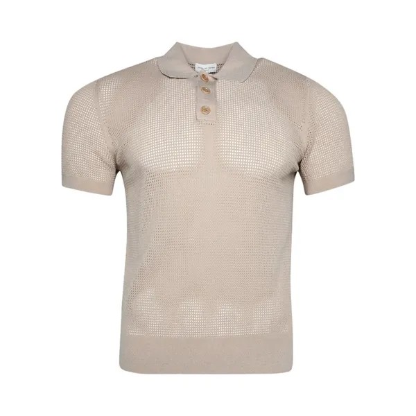 Поло Dries Van Noten Mindo Ajour Knit Polo, бежевый