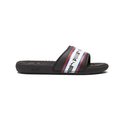 Черные повседневные сандалии для мальчиков Puma Cool Cat Stripe Repeat Slides 38591503