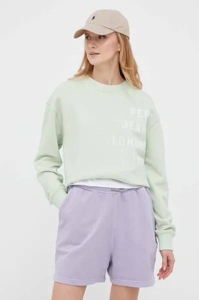 Толстовка Alanis из хлопка Pepe Jeans, зеленый