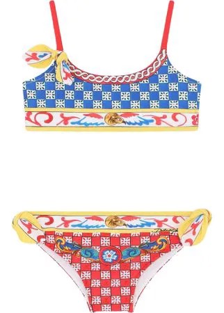Dolce & Gabbana Kids бикини с геометричным принтом