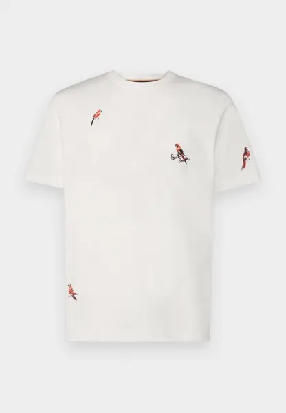 Базовая футболка BIRD EMBROIDERY Paul Smith, белый