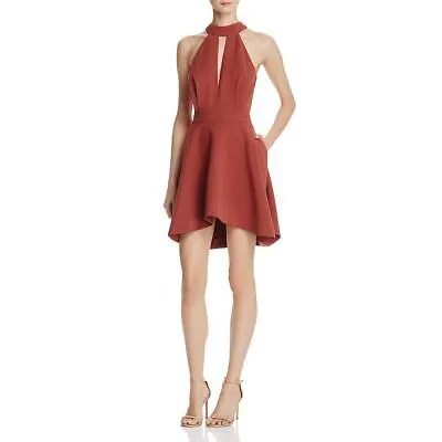 C/Meo Collective Womens Witness Red Halter Mini Party Cocktail Dress S BHFO 4015