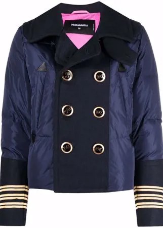 Dsquared2 пуховик со вставками и полосками
