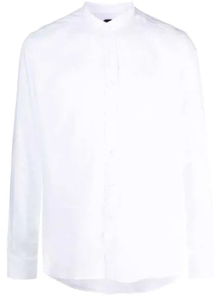 MP Massimo Piombo рубашка с воротником-стойкой и закругленным подолом